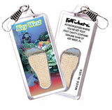Key West, FL FootWhere® Souvenir Zipper-Pull. Made in USA-FootWhere® Souvenirs