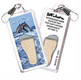 Key West, FL FootWhere® Souvenir Zipper-Pull. Made in USA-FootWhere® Souvenirs