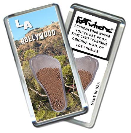 Los Angeles FootWhere® Souvenir Magnet. Made in USA-FootWhere® Souvenirs