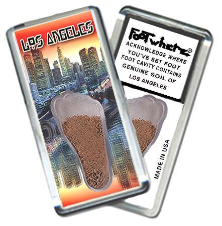 Los Angeles FootWhere® Souvenir Magnet. Made in USA-FootWhere® Souvenirs