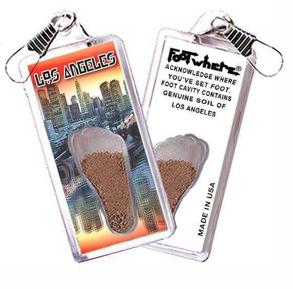 Los Angeles FootWhere® Souvenir Zipper-Pull. Made in USA-FootWhere® Souvenirs