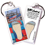 Long Beach FootWhere® Souvenir Key Chain. Made in USA-FootWhere® Souvenirs