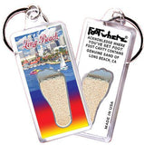 Long Beach FootWhere® Souvenir Key Chain. Made in USA-FootWhere® Souvenirs