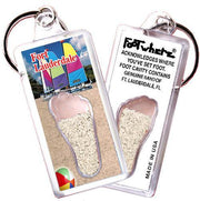 Fort Lauderdale FootWhere® Souvenir Key Chain. Made in USA-FootWhere® Souvenirs