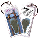 London, UK FootWhere® Souvenir Key Chain. Made in USA-FootWhere® Souvenirs