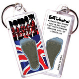 London, UK FootWhere® Souvenir Key Chain. Made in USA-FootWhere® Souvenirs