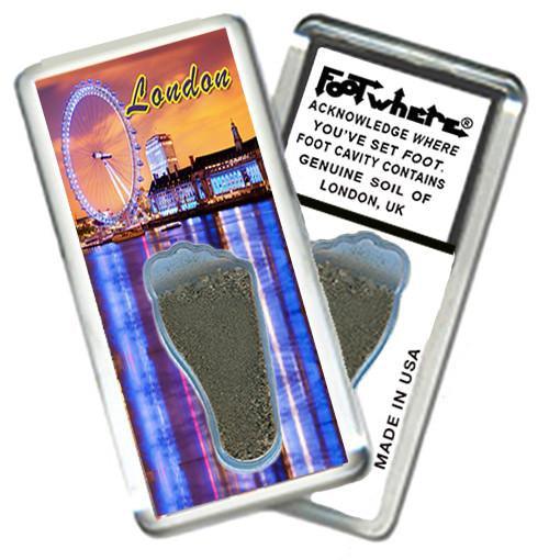 London, U.K. FootWhere® Souvenir Magnet. Made in USA-FootWhere® Souvenirs