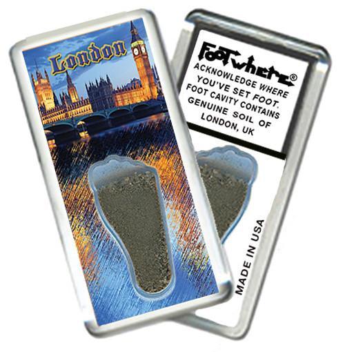 London, U.K. FootWhere® Souvenir Magnet. Made in USA-FootWhere® Souvenirs