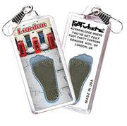 London, UK FootWhere® Souvenir Zipper-Pull. Made in USA-FootWhere® Souvenirs
