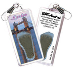 Load image into Gallery viewer, London, UK FootWhere® Souvenir Zipper-Pull. Made in USA-FootWhere® Souvenirs
