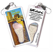 Fort Lauderdale FootWhere® Souvenir Zipper-Pull. Made in USA-FootWhere® Souvenirs