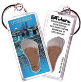 Little Rock FootWhere® Souvenir Keychain. Made in USA-FootWhere® Souvenirs