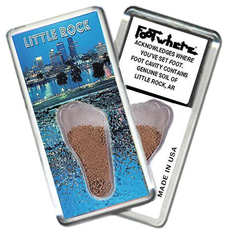 Little Rock FootWhere® Souvenir Magnet. Made in USA-FootWhere® Souvenirs