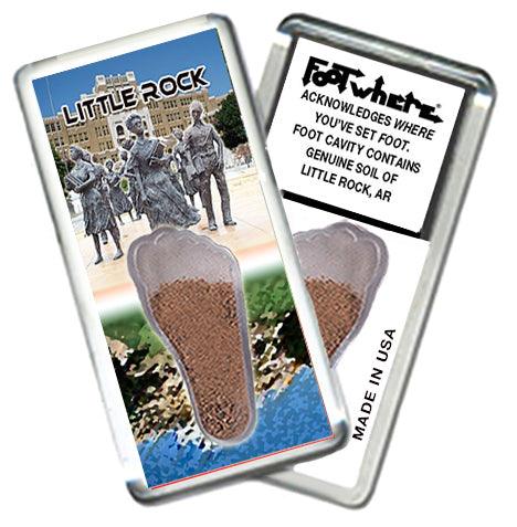 Little Rock FootWhere® Souvenir Fridge Magnets. 6 Piece Set. Made in USA-FootWhere® Souvenirs