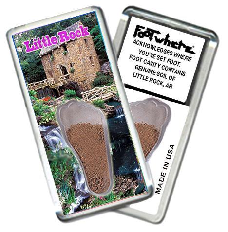 Little Rock FootWhere® Souvenir Magnet. Made in USA-FootWhere® Souvenirs