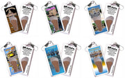Little Rock FootWhere® Souvenir Fridge Zipper-Pulls. 6 Piece Set. Made in USA-FootWhere® Souvenirs