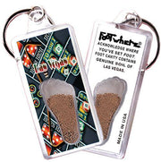 Las Vegas FootWhere® Souvenir Keychain. Made in USA-FootWhere® Souvenirs