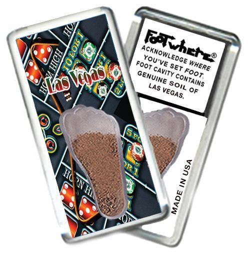 Las Vegas FootWhere® Souvenir Fridge Magnet. Made in USA-FootWhere® Souvenirs