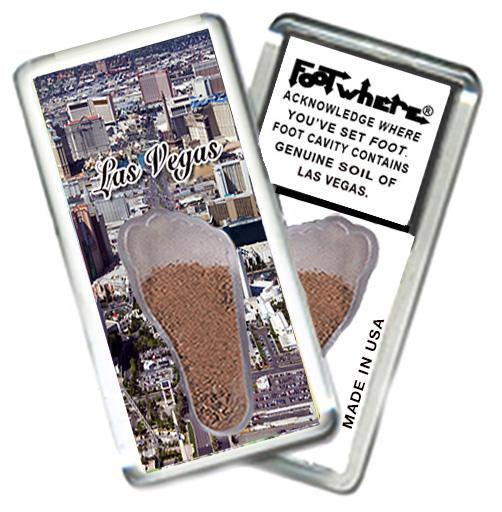 Las Vegas FootWhere® Souvenir Fridge Magnet. Made in USA-FootWhere® Souvenirs
