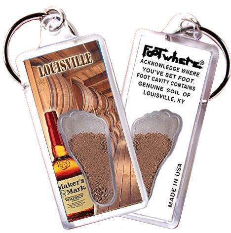 Louisville FootWhere® Souvenir Keychain. Made in USA-FootWhere® Souvenirs