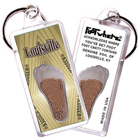 Louisville FootWhere® Souvenir Keychain. Made in USA-FootWhere® Souvenirs
