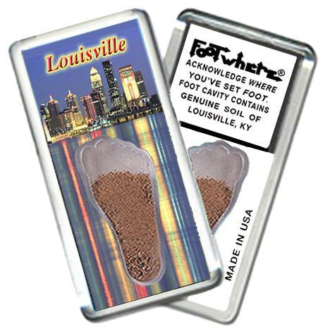 Louisville FootWhere® Souvenir Fridge Magnet. Made in USA-FootWhere® Souvenirs