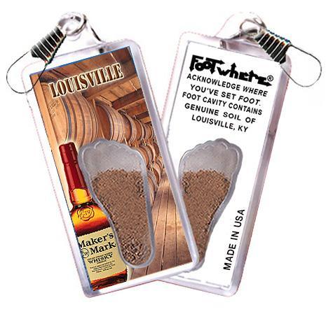 Louisville FootWhere® Souvenir Zipper-Pull. Made in USA-FootWhere® Souvenirs