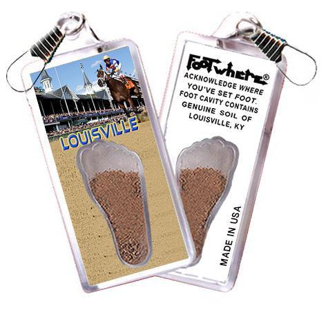 Louisville FootWhere® Souvenir Zipper-Pull. Made in USA-FootWhere® Souvenirs