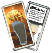 Washington, D.C. FootWhere® Souvenir Keychain. Made in USA-FootWhere® Souvenirs