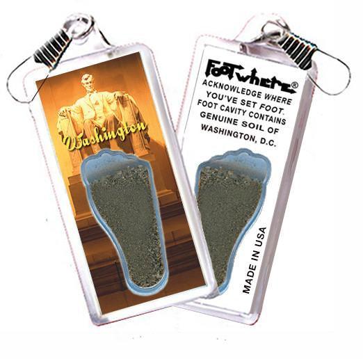 Washington, D.C. FootWhere® Souvenir Zipper-Pull. Made in USA-FootWhere® Souvenirs