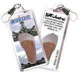 Mobile, AL FootWhere® Souvenir Zipper-Pull. Made in USA-FootWhere® Souvenirs