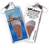 Mobile, AL FootWhere® Souvenir Zipper-Pull. Made in USA-FootWhere® Souvenirs