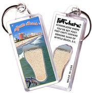 Myrtle Beach FootWhere® Souvenir Key Chain. Made in USA-FootWhere® Souvenirs