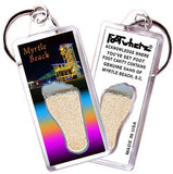 Myrtle Beach FootWhere® Souvenir Key Chain. Made in USA-FootWhere® Souvenirs
