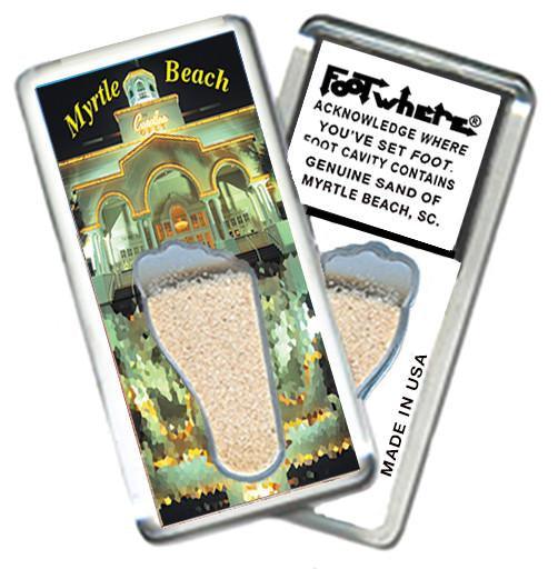 Myrtle Beach FootWhere® Souvenir Magnet. Made in USA-FootWhere® Souvenirs