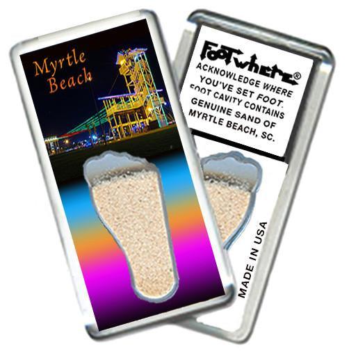 Myrtle Beach FootWhere® Souvenir Magnet. Made in USA-FootWhere® Souvenirs