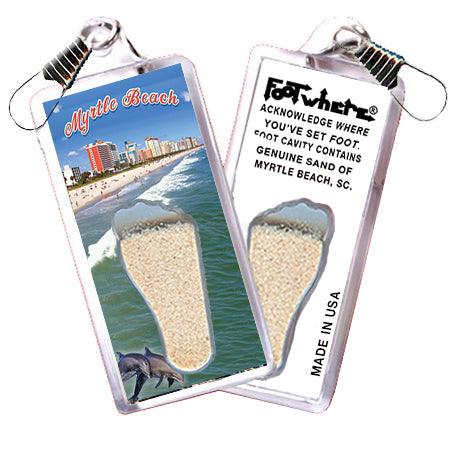 Myrtle Beach FootWhere® Souvenir Zipper-Pull. Made in USA - FootWhere® Souvenir Shop