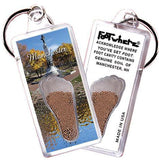 Manchester FootWhere® Souvenir Keychain. Made in USA-FootWhere® Souvenirs
