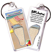 Marco Island FootWhere® Souvenir Key Chain. Made in USA-FootWhere® Souvenirs