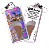 Montgomery, AL FootWhere® Souvenir Zipper-Pull. Made in USA-FootWhere® Souvenirs