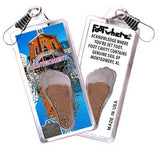 Montgomery, AL FootWhere® Souvenir Zipper-Pull. Made in USA-FootWhere® Souvenirs