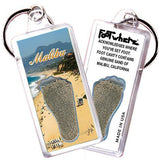 Malibu FootWhere® Souvenir Keychain. Made in USA-FootWhere® Souvenirs