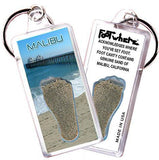 Malibu FootWhere® Souvenir Keychain. Made in USA-FootWhere® Souvenirs