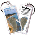 Load image into Gallery viewer, Malibu FootWhere® Souvenir Keychain. Made in USA-FootWhere® Souvenirs
