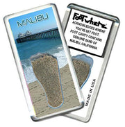 Malibu FootWhere® Souvenir Fridge Magnet. Made in USA-FootWhere® Souvenirs