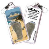 Malibu FootWhere® Souvenir Zipper-Pull. Made in USA-FootWhere® Souvenirs