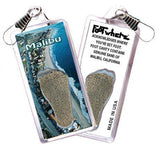 Malibu FootWhere® Souvenir Zipper-Pull. Made in USA-FootWhere® Souvenirs