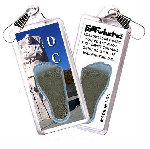 Washington, D.C. FootWhere® Souvenir Zipper-Pull. Made in USA-FootWhere® Souvenirs
