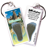 Milwaukee FootWhere® Souvenir Keychain. Made in USA-FootWhere® Souvenirs