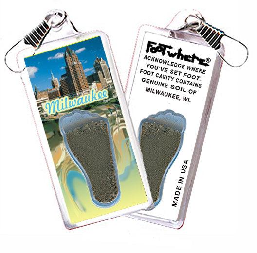Milwaukee FootWhere® Souvenir Zipper-Pulls. 6 Piece Set. Made in USA - FootWhere® Souvenir Shop